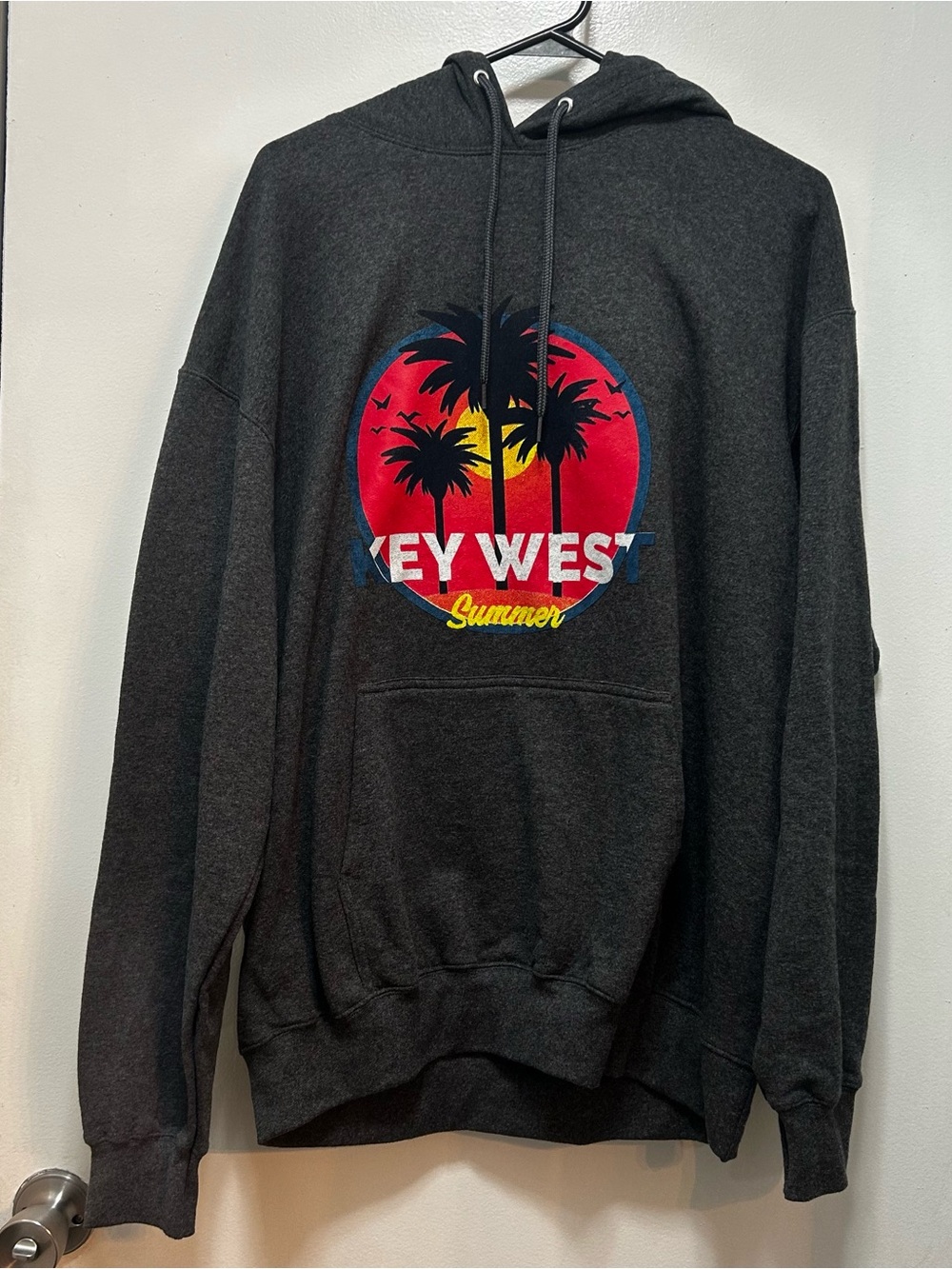 Key West Summer Graphic Hoodie - Charcoal